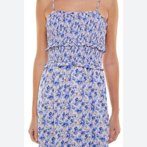 TRIXXI SHIRRED BODICE FLORAL PRINT DRESS - Picture 3 of 9